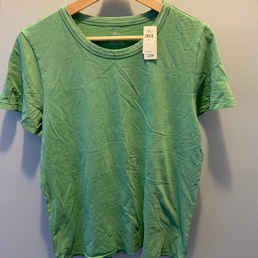 Aerie distressed crewneck tshirt NWT